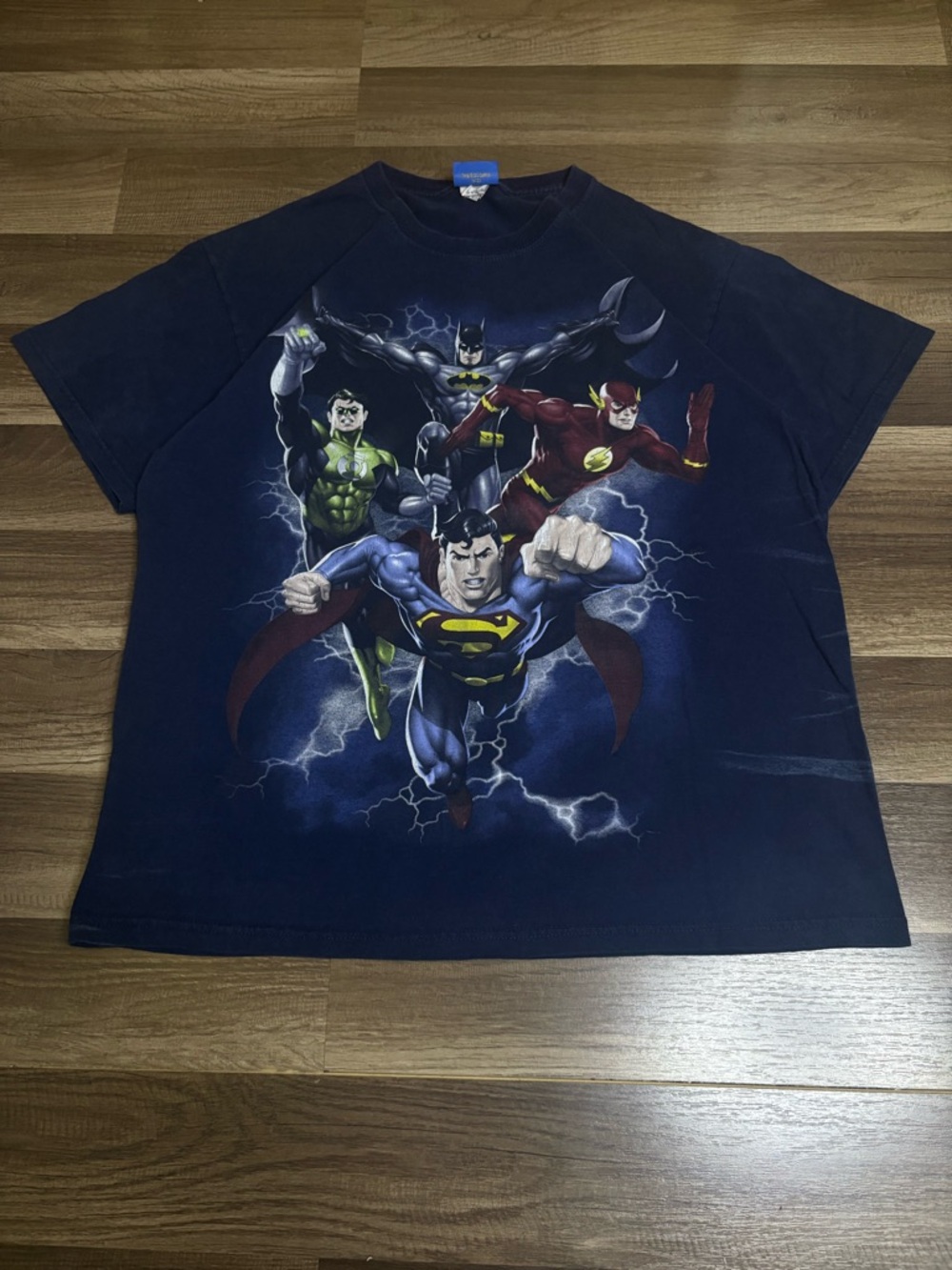 DC Comics Graphic Tee - Navy Short Sleeve Superhero Print